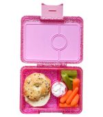 Yumbox Snack - 3-sections Sparkle Pink Glitter/Pink Clear - Image 2