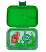 Yumbox Panino - 4-sections - Jurassic Green/Dinosaur Tray