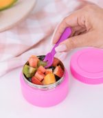 Insulated Mini Food Jar, Calypso Pink 200ml - Image 2