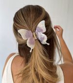 Butterfly Crystal Clip In Candy Lilac - Image 2