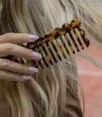 Flower Comb In Dark Brown - Image 2