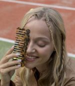 Flower Comb In Dark Brown - Image 3