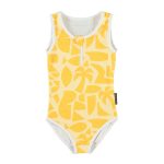 Beach Comber Yellow Sleeveless Swimsuit