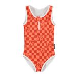Checkered Love Sleeveless Swimsuit