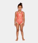 Checkered Love Sleeveless Swimsuit - Image 3
