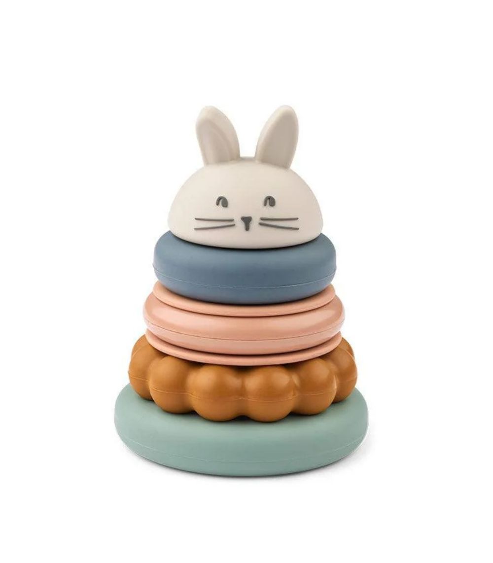 78 Donata Silicone Stacking Tower, Sandy Multi Mix - Image 1