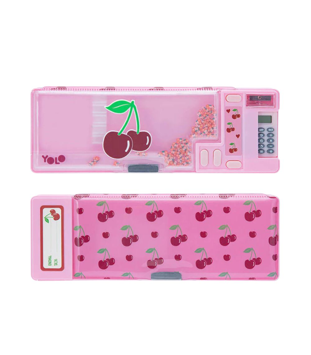 81 Scented Retro Plus Calculator Pencil Case, Cherry - Image 1