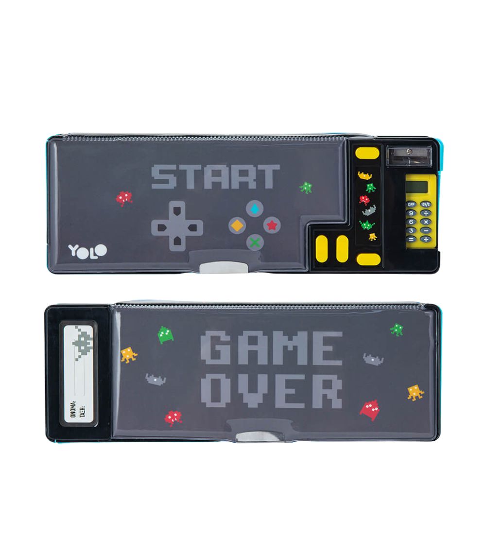 84 Retro Calculator Pencil Case, Black Gaming - Image 1
