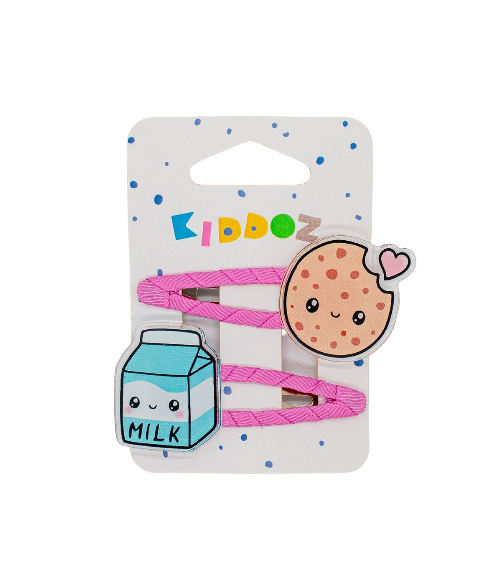 151 Kiddoz Milk & Cookie Hairclips - Image 1