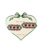 2 Pack Heart Hair Clip, Mellow Rose