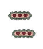 2 Pack Heart Hair Clip, Mellow Rose - Image 2