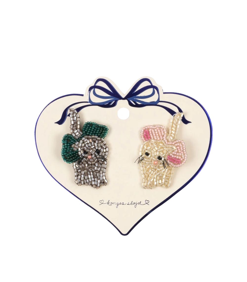 490 2 Pack Bow Kitty Hair Clip, Bow Kitty - Image 1