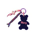 Teddy To-Go Purple Personalized Key/Bag Charm
