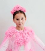 Pink Ruffle Flower Cape - Image 6