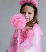 Pink Ruffle Flower Wand - Image 4