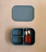 Lunch Box Bento Silicone Smoke Blue 800ml - Image 3