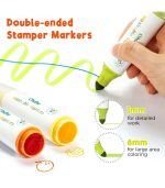 Ohuhu Washable Stamper Kids Dual Tips Water-based Markers - Image 3