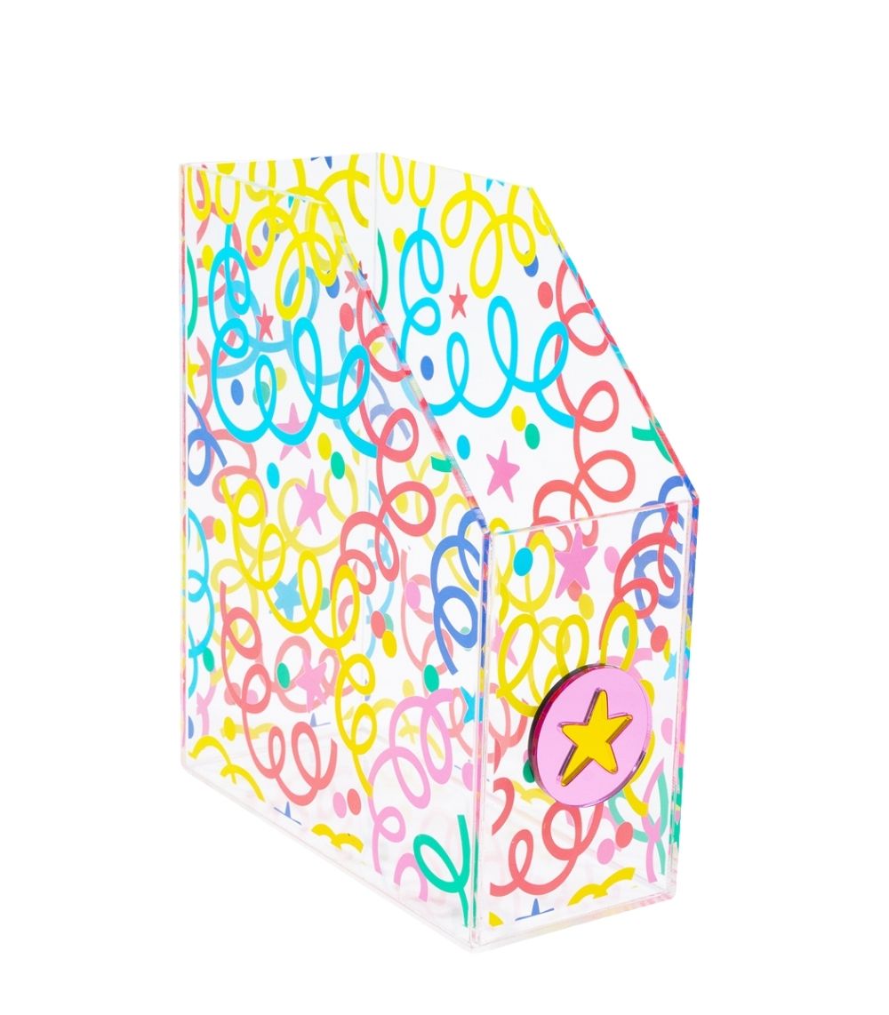 13 Plexiglass Paper Organizer Folder, Crazy Stars - Image 1