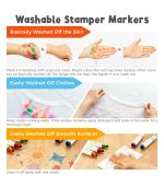 Ohuhu Washable Stamper Kids Dual Tips Water-based Markers - Image 8