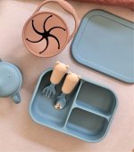 Lunch Box Bento Silicone Smoke Blue 800ml - Image 2