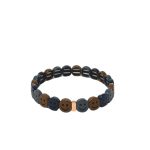 Mamacita Smiley Tile Bracelet, Grey/Brown