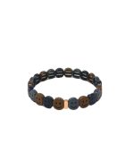 Mamacita Smiley Tile Bracelet, Grey/Brown