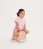 Kids Ride-on Suitcase, Dusty Pink - Image 2