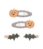 Pumpkin & Bat Clip Set