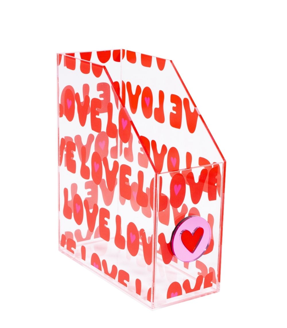 3 Plexiglass Paper Organizer Folder, Love - Image 1