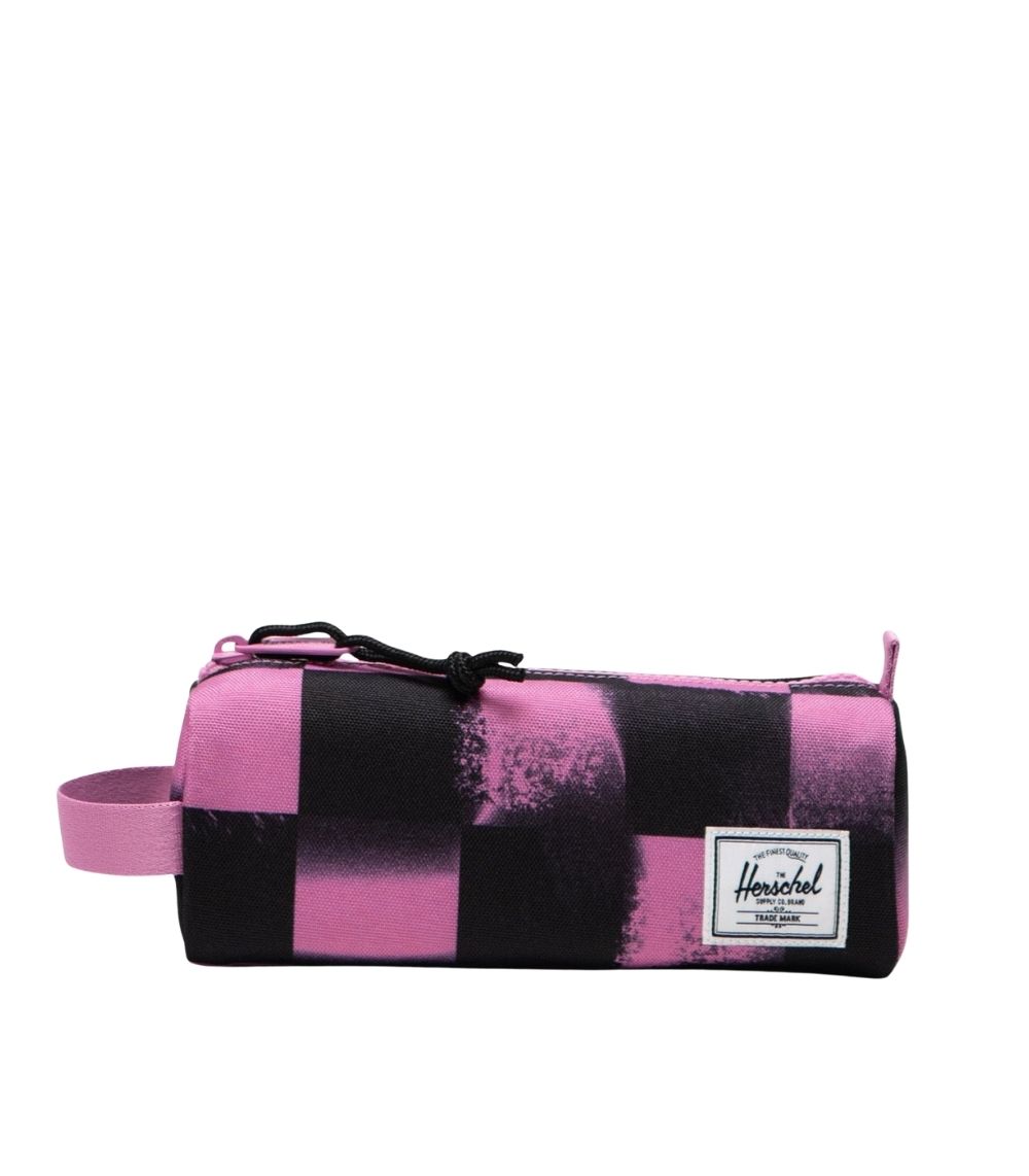 310 Settlement Pencil Case Stencil Checker Opera Mauve - Image 1