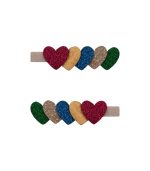 Jazzy Layered Heart Clips