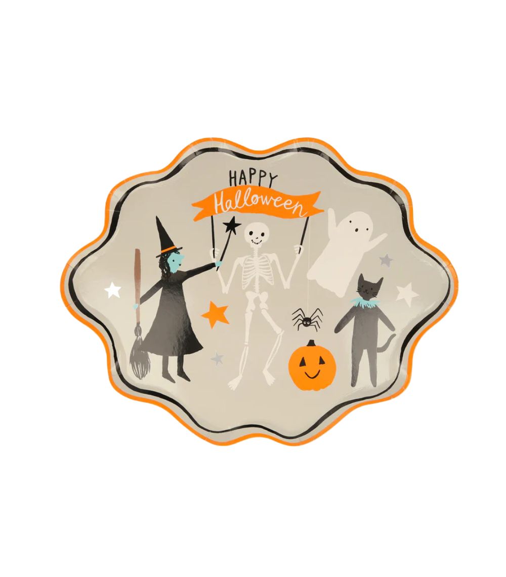39 Meri Meri Happy Halloween Plates (x 8) - Image 1