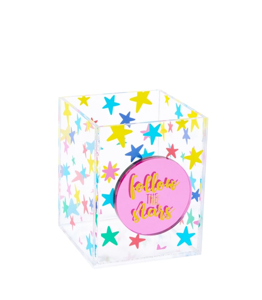 45 Plexiglass Pencil Cup, Stars - Image 1