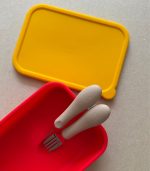 Nok Nok x The Wonder Room Lunch Box Silicone Without Compartment Red/Sunbeam 800 ml - Image 4
