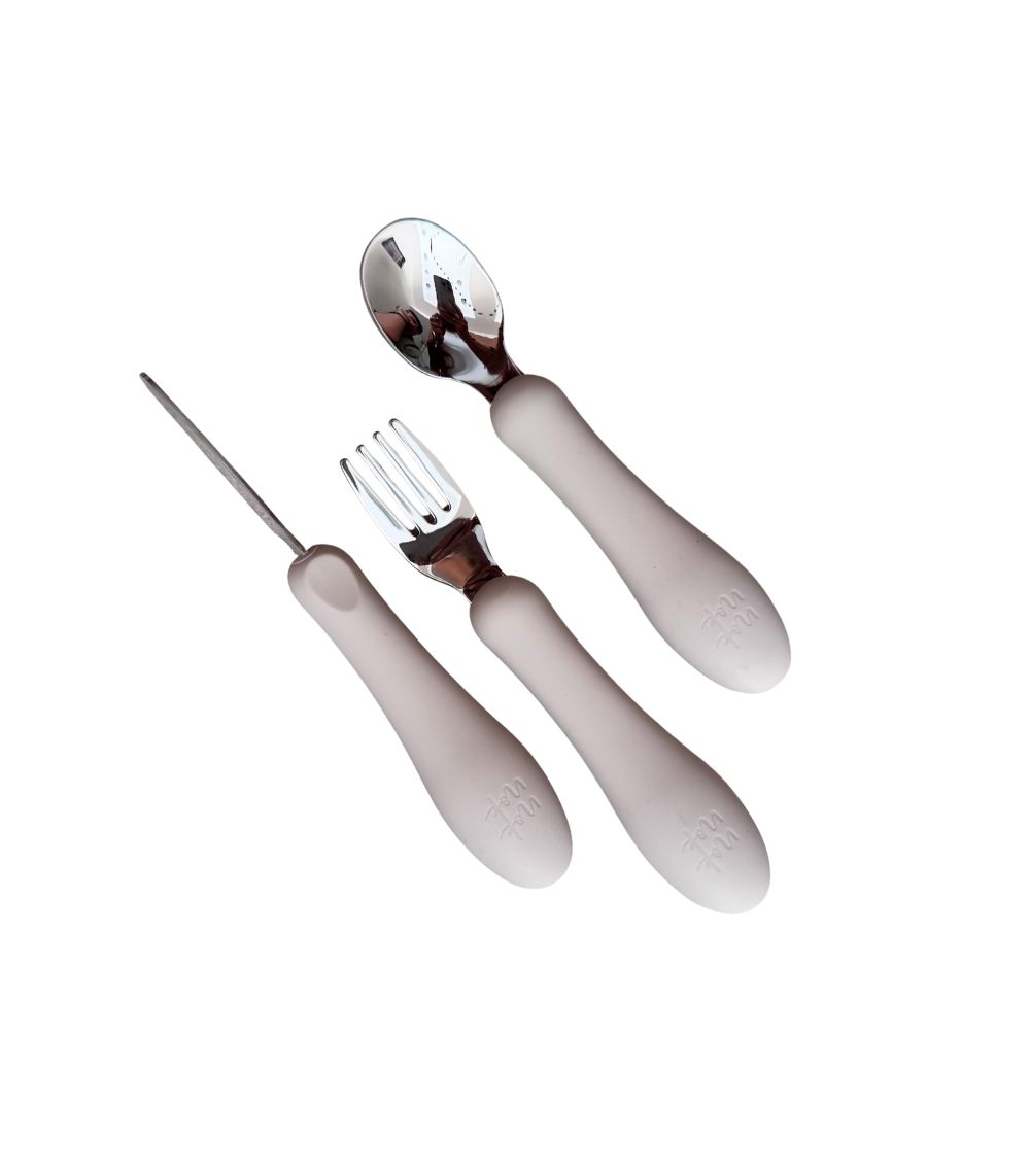 54 Silicone & Stainless Steel Cutlery Set Sand - Image 1