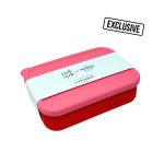 Nok Nok x The Wonder Room Lunch Box Silicone Without Compartment Red/Fuchsia 800 ml