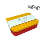 Nok Nok x The Wonder Room Lunch Box Silicone Without Compartment Red/Sunbeam 800 ml