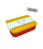 Nok Nok x The Wonder Room Lunch Box Silicone Without Compartment Red/Sunbeam 800 ml