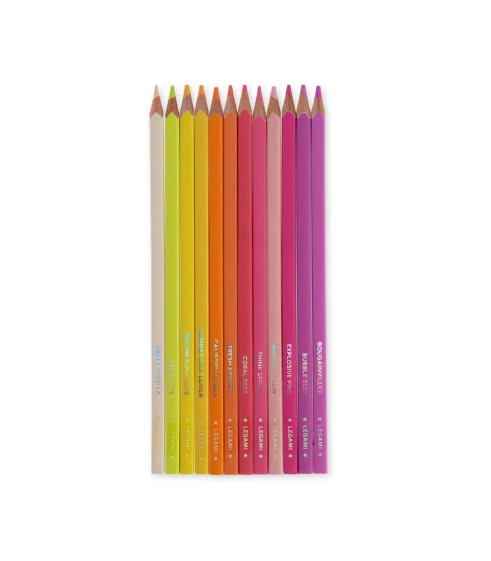61 Colouring Pencils - Sunset Palette Set Of 12 - Image 1