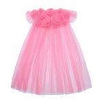 Pink Ruffle Flower Cape
