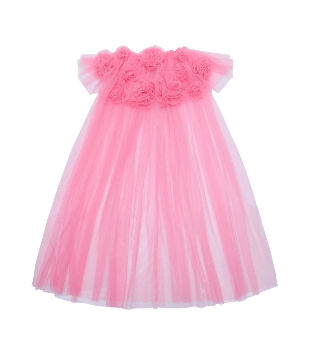 64 Pink Ruffle Flower Cape - Image 1