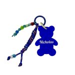 Teddy To-Go Blue Personalized Key/Bag Charm