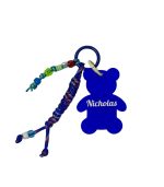 Teddy To-Go Blue Personalized Key/Bag Charm