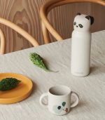 Falk Water Bottle With Panda Lid 350 ml, Sandy - Image 2