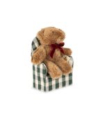 Kalle The Tiny Teddy, Green Check - Image 2