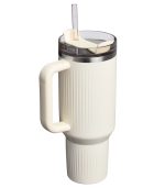 The Quencher H2.O Fluted Tumbler 1.18L, Cream Gloss - Image 2