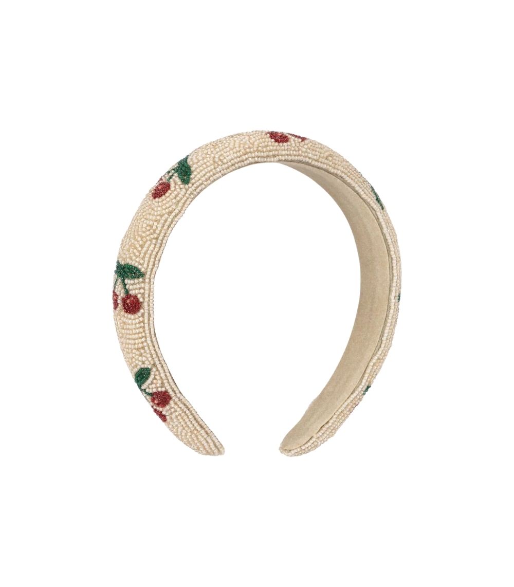 190 Beaded Hairbrace, Cherry - Image 1