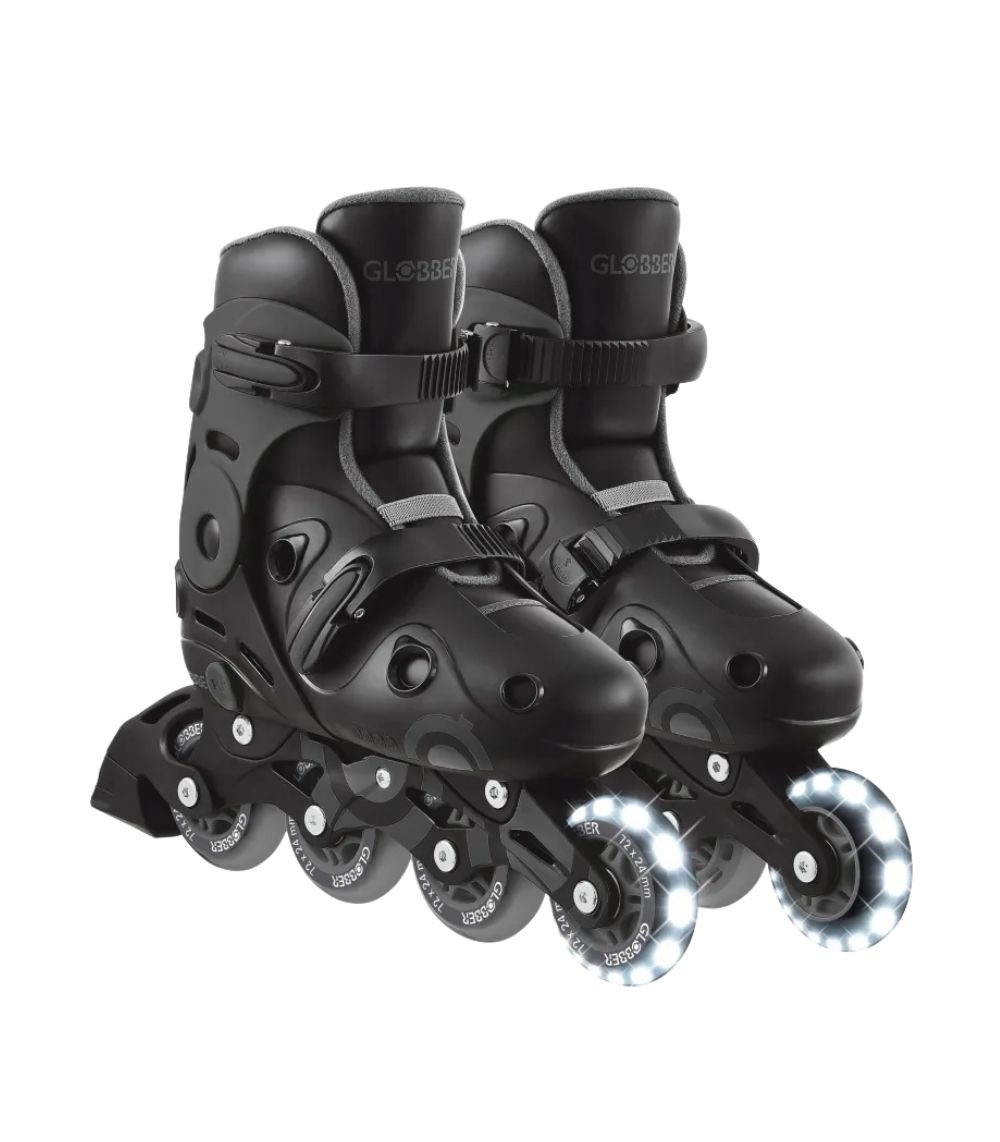 192 Globber Inline Skates Lights Black No 34-37 - Image 1