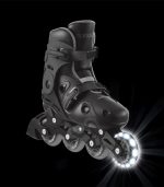 Globber Inline Skates Lights Black No 34-37 - Image 6