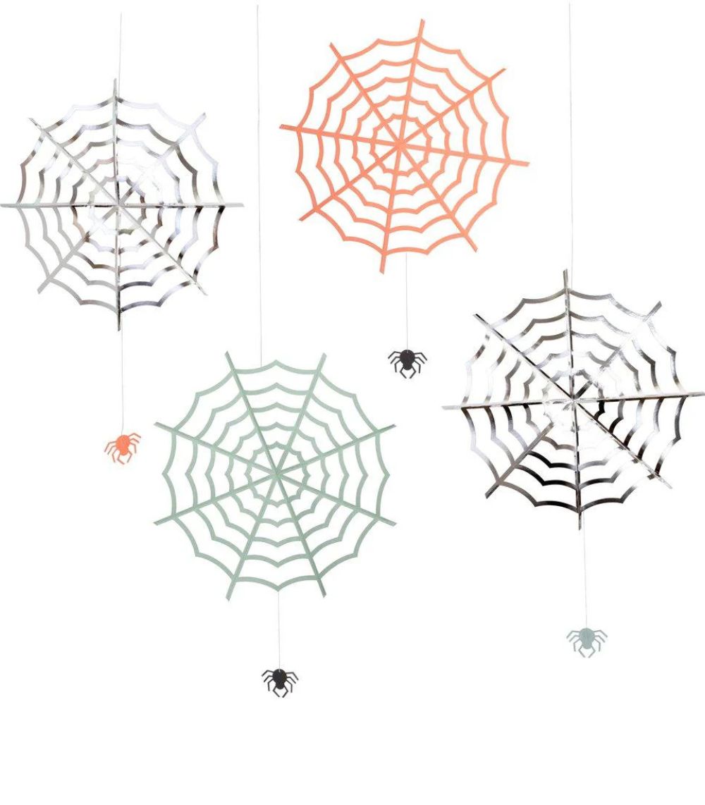 89 Meri Meri 4 Cobweb Decorations - Image 1